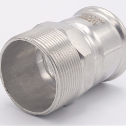 Adaptateur de pressage/filetage externe, inox 54 mm_2", acier inoxydable