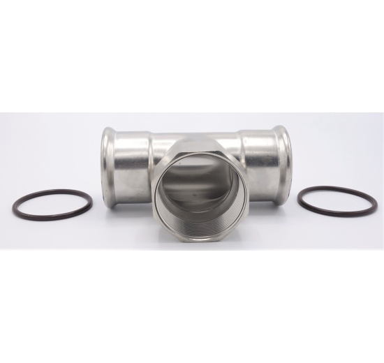 Pièce en T, pressée, F/F(filetage intérieur)/F 54_2"_54