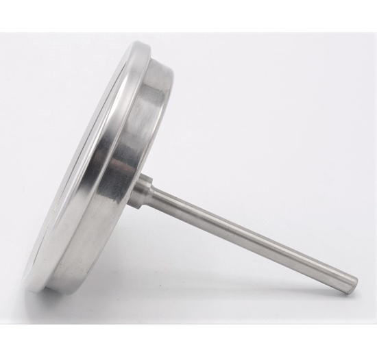 Celonerezový bimetalový teploměr s ponorným dříkem, do jímky | 0-150 ℃, 100 mm