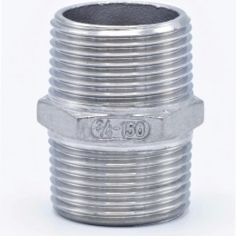 mamelon tubulaire double,  Mamelon double avec hexagone type 340 3/4"
