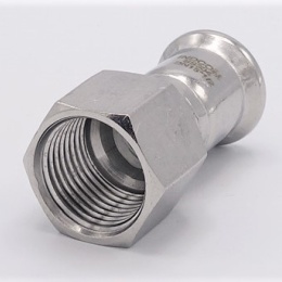 Adaptateur de pressage/filetage interne 15 mm_1/2", inox