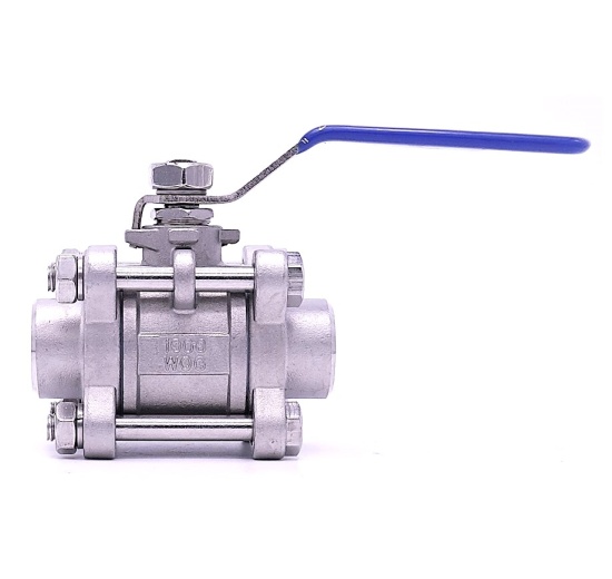 Robinet à tournant sphérique, acier inox avec plein débit, en trois parties, soudé | DN20 (27x4mm)