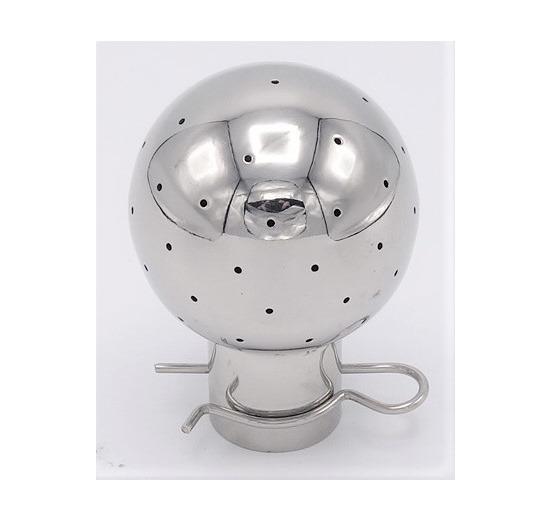 Boule de nettoyage fixe, à goupilles, inox 23/25,5 mm, diamètre boule 52 mm, trous 1,3 mm