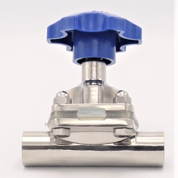 Vanne à membrane, type de soudage S-S, Silicone | DN20