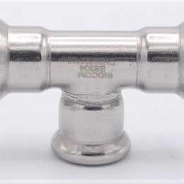 Pièce en T, pressage, F/F/F 22 mm, acier inoxydable