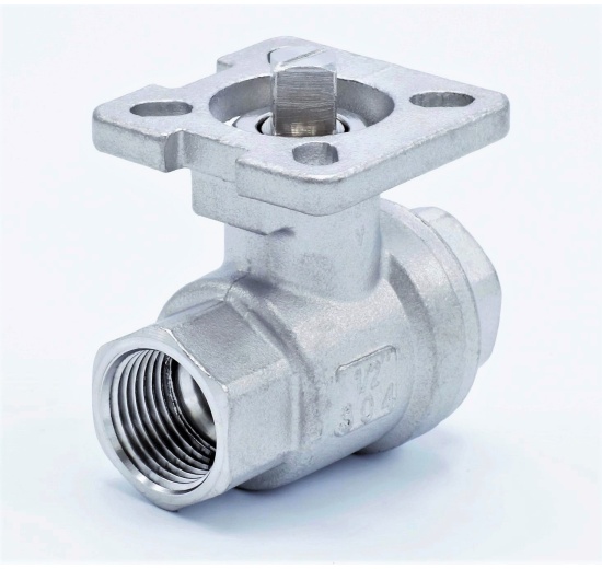 Robinet à tournant sphérique, acier inox, en deux parties avec adaptateur pour propulsion 1/2”