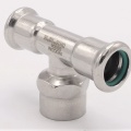 Pièce en T, raccords a sertir, F/F(filetage intérieur)/F 15_1/2"_15 inox