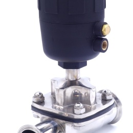 Vanne à membrane, commande: actionneur pneumatique, raccordement: CLAMP C-C (fermé sans pression)