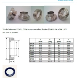 Joint pour tubulure filetée, EPDM DN80