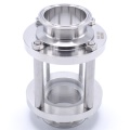 Sanitaire verre de viséur droit, inox, Clamp C-C Connexion CLAMP DIN 32676