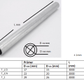 Tube de câblage en acier, galvanisé tube 3/4" - longueur 3 m