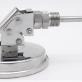 Thermomètres bimétalliques en acier inoxydable, tige d'immersion de réservoir, connexion angulaire