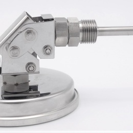Thermomètres bimétalliques en acier inoxydable, tige d'immersion de réservoir, connexion angulaire