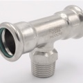 inox, Pièce en T, pressage, F/M (filetage extérieur)/F, raccords a sertir