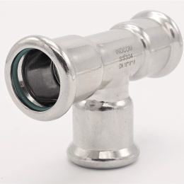 Pièce en T, pressage, F/F/F 18 mm, acier inoxydable