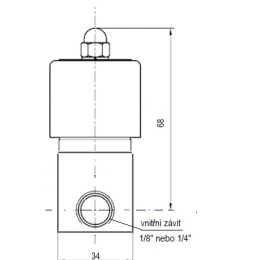 Électrovanne en acier inoxydable 2/2, G 1/8 " | AC24V, NC