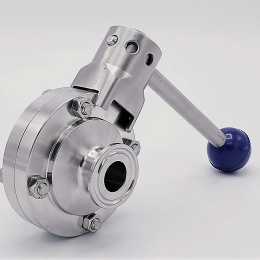 Vanne papillon, en inox, type CLAMP C-C | DN20