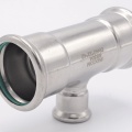 Pièce en T, pressage, réduite F/F/F 42_22_42, acier inoxydable