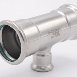 Pièce en T, pressage, réduite F/F/F 42_22_42, acier inoxydable