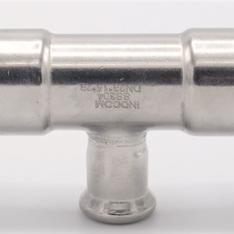 Pièce en T, pressage, réduite F/F/F 28_15_28, inox