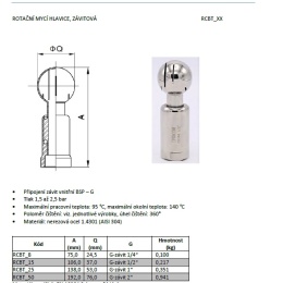 Boule de nettoyage rotative, filetée