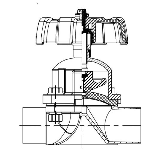 Vanne à membrane, manuelle, Clamp type C-C | DN50