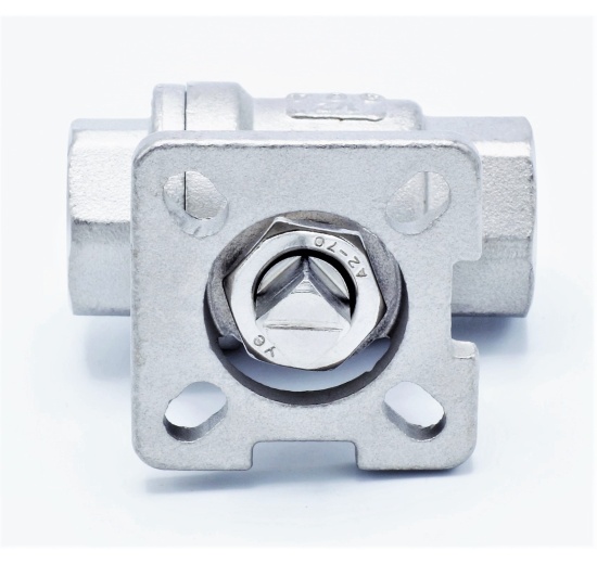 Robinet à tournant sphérique, acier inox, en deux parties avec adaptateur pour propulsion 1/2”