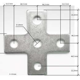 Accouplement de poutre en X galvanisé