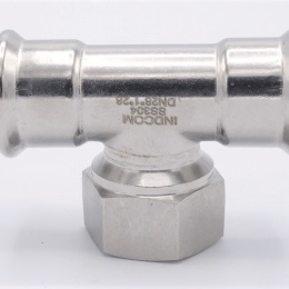 Pièce en T, pressée, F/F(filetage intérieur)/F 28_1"_28