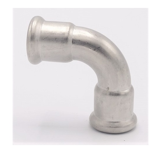 Inox, Coude 90°, raccords pressés, F/F | 18 mm