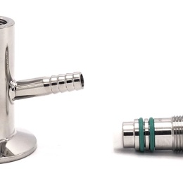 Vanne d'échantillonnage en acier inoxydable, connexion CLAMP | DN25
