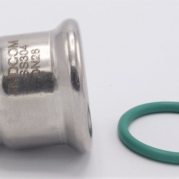 Capuchon d'extrémité, raccords à sertir, acier inoxydable F 28 mm