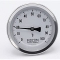 Celonerezový bimetalový teploměr s ponorným dříkem, závitový 0-100℃ (1/2”) 200 mm