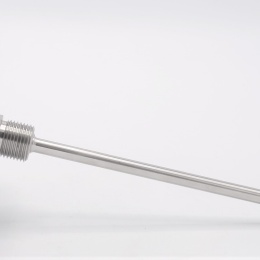 Celonerezový bimetalový teploměr s ponorným dříkem, závitový 0-100℃ (1/2”) 200 mm