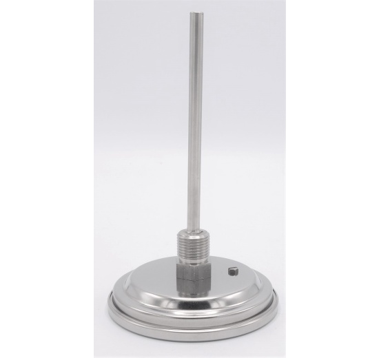 Celonerezový bimetalový teploměr s ponorným dříkem, závitový (1/2”), 0-100℃, 150 mm