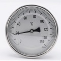 Celonerezový bimetalový teploměr s ponorným dříkem, závitový (1/2”), 0-150℃, 150 mm