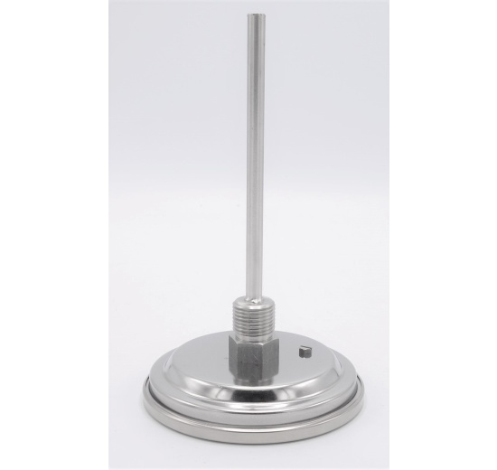 Celonerezový bimetalový teploměr s ponorným dříkem, závitový (1/2”), 0-150℃, 150 mm
