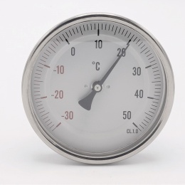 Celonerezový bimetalový teploměr s ponorným dříkem, závitový (1/2”), -30/50℃,  200 mm
