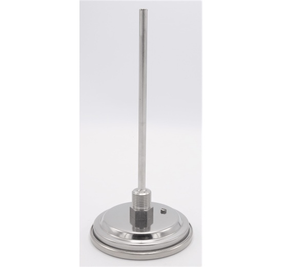 Celonerezový bimetalový teploměr s ponorným dříkem, závitový (1/2”), -30/50℃,  200 mm