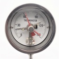 Celonerezový teploměr bimetalový s elektrickými kontakty | SS304, 0-150°C, dřík 6"