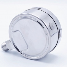 celonerezový tlakoměr se spodním připojením, 0 - 25 bar, BSP 1/4", číselník 63 mm