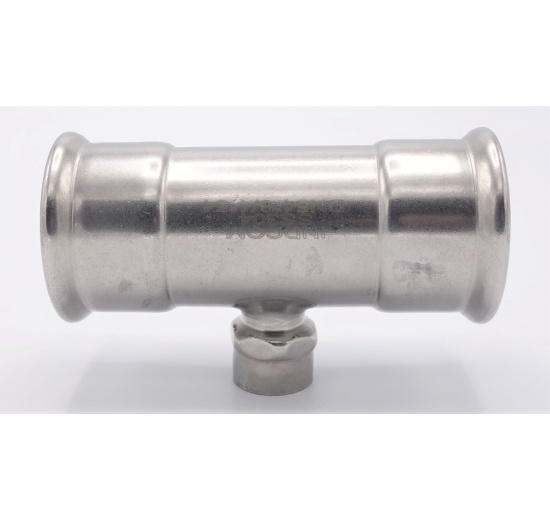 Pièce en T, pressage, F/F(filetage intérieur)/F 54_3/4"_54, acier inoxydable