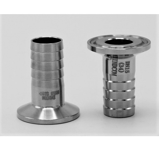 CLAMP adaptateur à tuyau court | DN15, collier CLAMP 34 mm (K34)