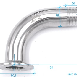 CLAMP adaptateur à tuyau, virole coude à 90° | DN25 (K50.5)