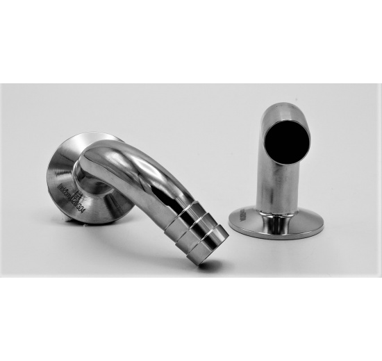 CLAMP adaptateur à tuyau, virole coude à 90°