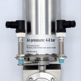 CLAMP C-C Vannes papillon pneumatiques en inox DN25