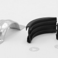 Collier de serrage avec insert en caoutchouc EPDM, double vis, galvanisé, M8 / M10