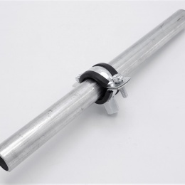 Collier de serrage avec insert en caoutchouc EPDM, double vis, galvanisé, M8 / M10