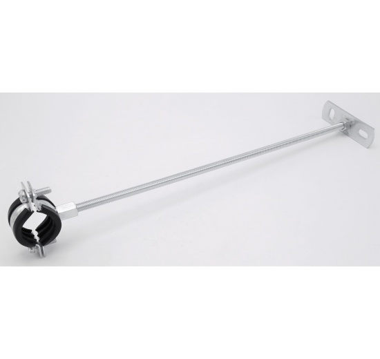 Collier de serrage avec insert en caoutchouc EPDM, double vis, galvanisé, M8 / M10