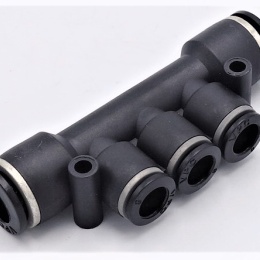 Composante séparatrice réduite DN 10mm - 6mm, éléments pneumatiques, raccords enfichables en plastique